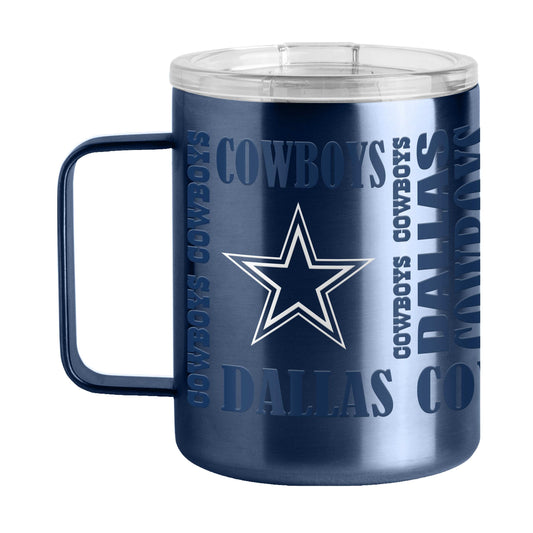 Dallas Cowboys 15oz Replay Stainless Steel Mug - Logo Brands - Flyclothing LLC