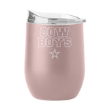 Dallas Cowboys 16oz Stencil Powder Coat Curved Beverage - Logo Brands - Flyclothing LLC