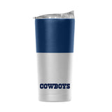 Dallas Cowboys 20oz Colorblock White Powder Coat Tumbler - Logo Brands - Flyclothing LLC
