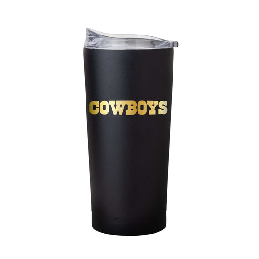 Dallas Cowboys Black 20oz Foil Powder Coat Tumbler - Logo Brands - Flyclothing LLC