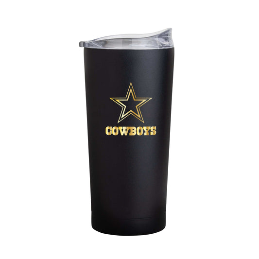 Dallas Cowboys Black 20oz Foil Powder Coat Tumbler - Logo Brands - Flyclothing LLC