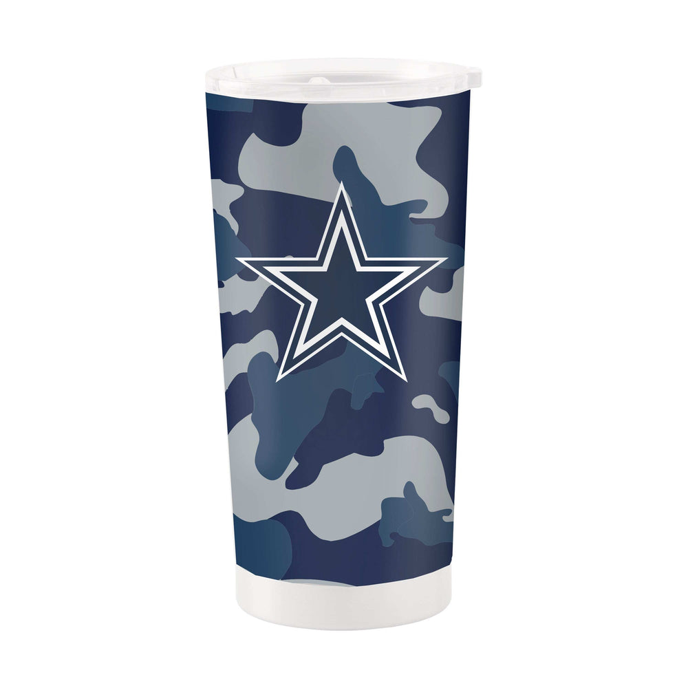 Dallas Cowboys 20oz Camo Stainless Steel Tumbler - Logo Brands - Flyclothing LLC