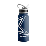 Dallas Cowboys 25oz Hype Stainless Flip Top Water Bottle - Logo Brands - Flyclothing LLC