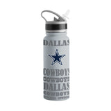 Dallas Cowboys Gray 25oz Replay SingleWall FlipTop Bottle - Logo Brands - Flyclothing LLC