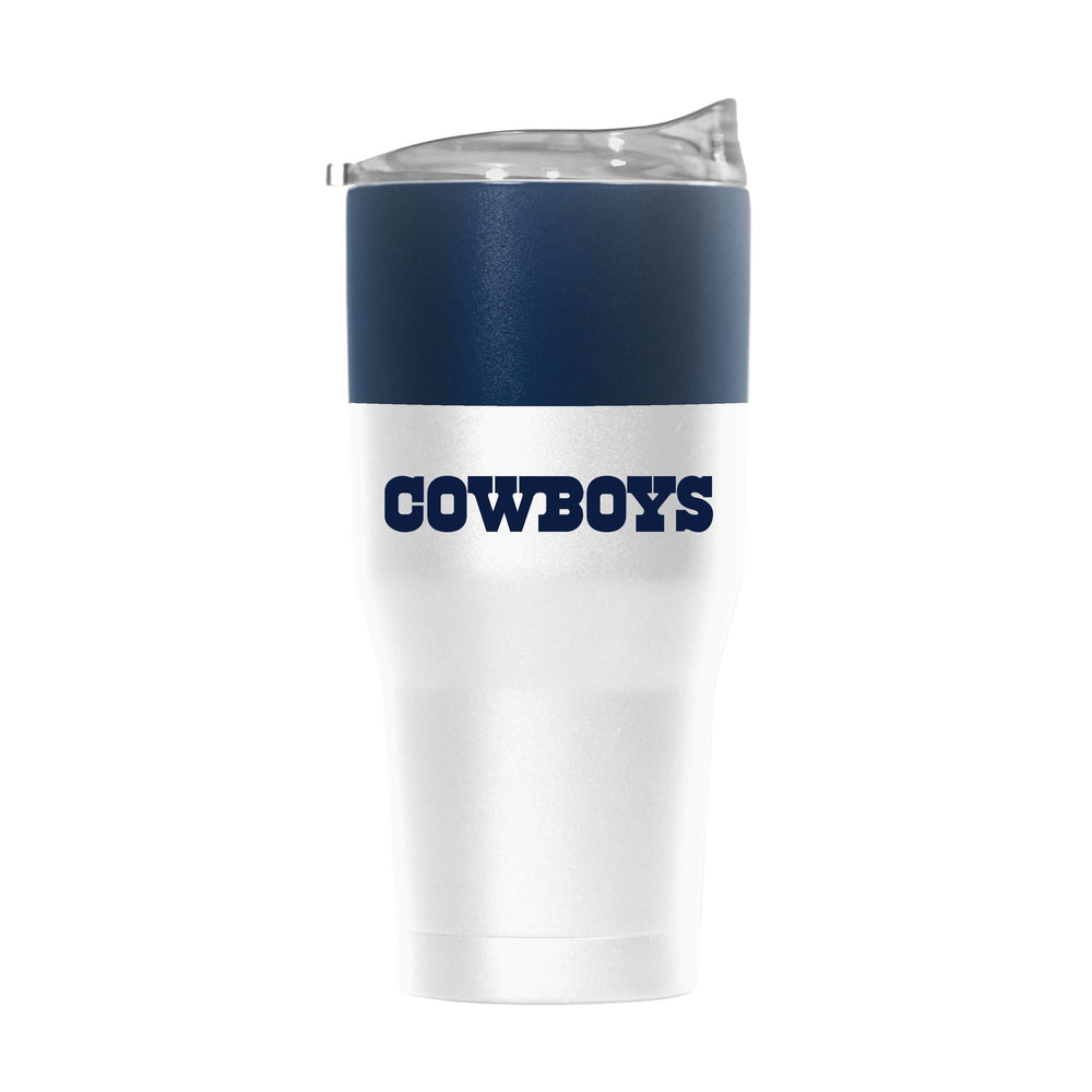 Dallas Cowboys 30oz Colorblock White Powder Coat Tumbler - Logo Brands - Flyclothing LLC