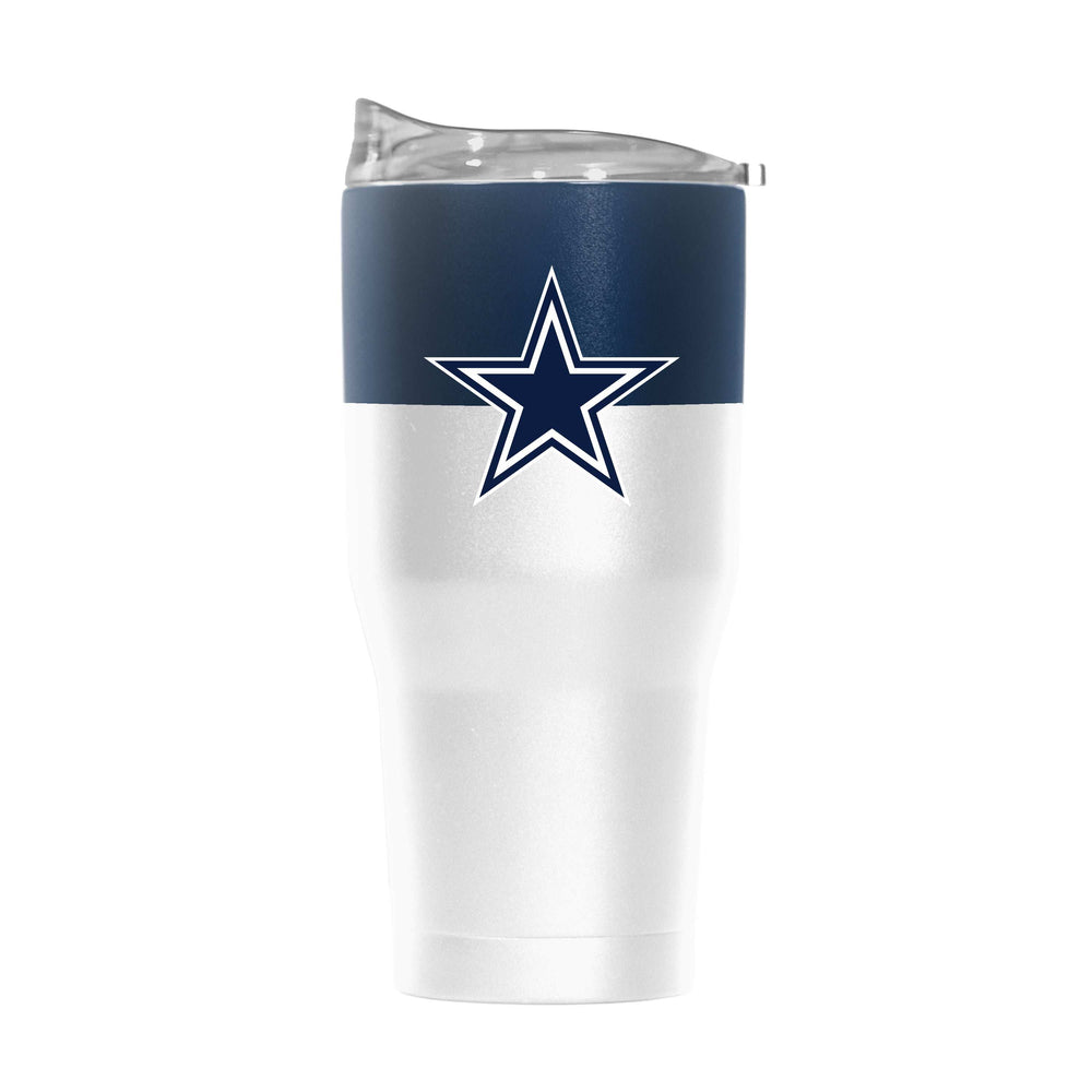 Dallas Cowboys 30oz Colorblock White Powder Coat Tumbler - Logo Brands - Flyclothing LLC