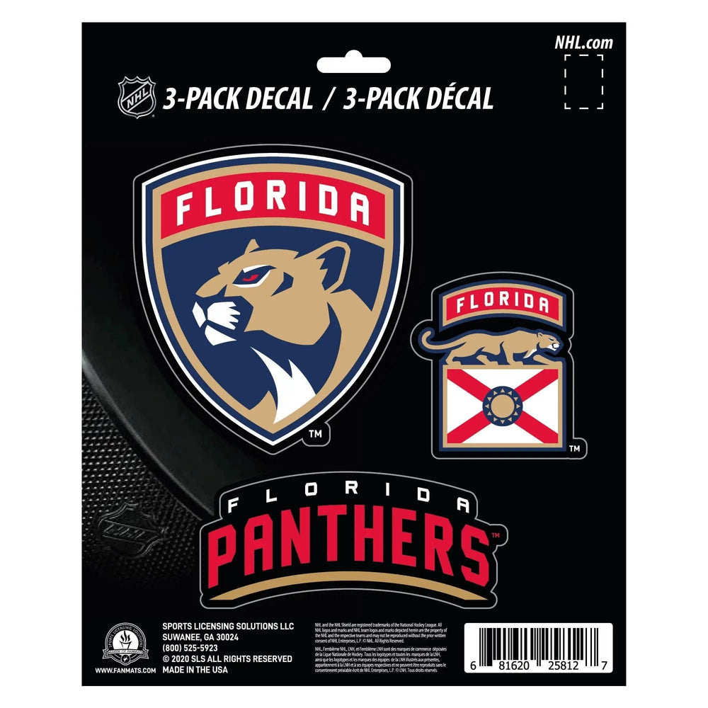 Florida Panthers 3 Piece Decal Sticker Set - Florida Panthers - Flyclothing LLC