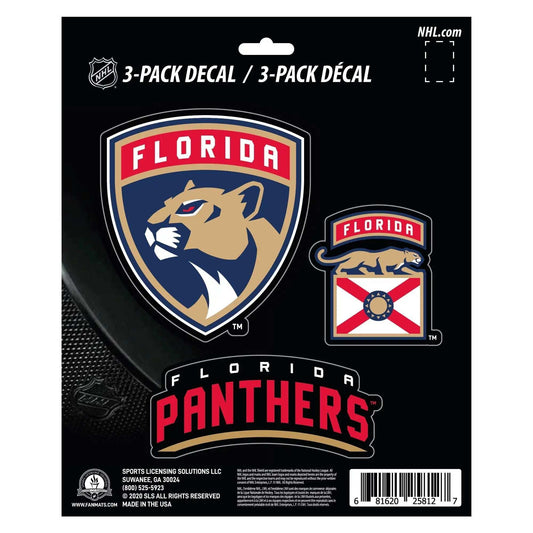 Florida Panthers 3 Piece Decal Sticker Set - Florida Panthers - Flyclothing LLC