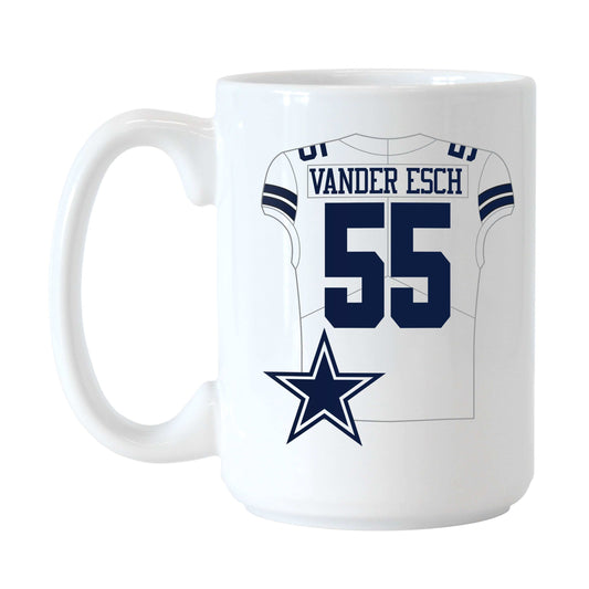 Dallas Cowboys Leighton Vander Esch Jersey 15oz Sublimated Mug - Logo Brands - Flyclothing LLC