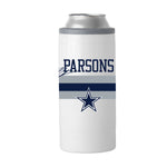 Dallas Cowboys Micah Parsons 12oz Stripe Slim Can Coolie - Logo Brands - Flyclothing LLC