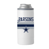 Dallas Cowboys Micah Parsons 12oz Stripe Slim Can Coolie - Logo Brands - Flyclothing LLC