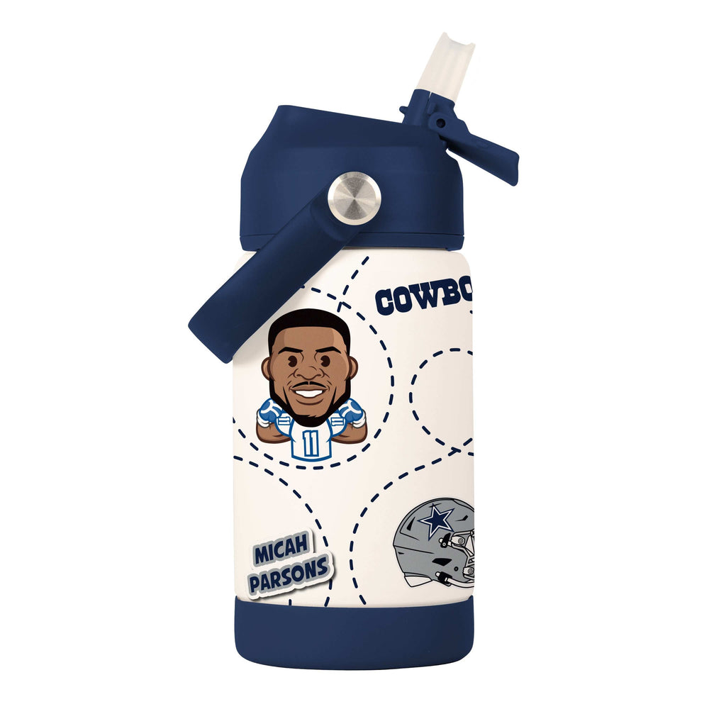 Dallas Cowboys Micah Parsons Caricature 12oz SS Kids Bottle - Logo Brands - Flyclothing LLC