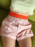 Striped Elastic Waist Shorts - Trendsi - Flyclothing LLC