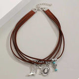 Western Style Four-Layered Charm Necklace - Trendsi - Flyclothing LLC