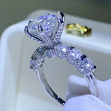 3 Carat Moissanite 925 Sterling Silver Ring - Trendsi - Flyclothing LLC