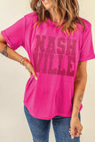 NASHVILLE Round Neck Short Sleeve T-Shirt - Trendsi - Flyclothing LLC