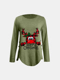 Full Size Reindeer Round Neck Long Sleeve T-Shirt - Trendsi - Flyclothing LLC