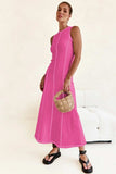 Contrast Stitching Maxi Tank Dress - Trendsi - Flyclothing LLC