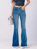 Button Fly Bootcut Jeans with Pockets - Trendsi - Flyclothing LLC