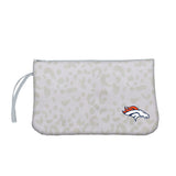 Denver Broncos Leopard Print Wristlet - Logo Brands - Flyclothing LLC