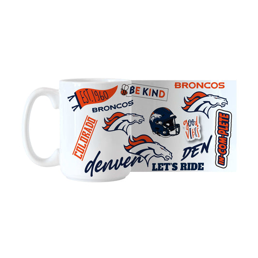 Denver Broncos 15oz Native Sublimated Mug - Logo Brands - Flyclothing LLC