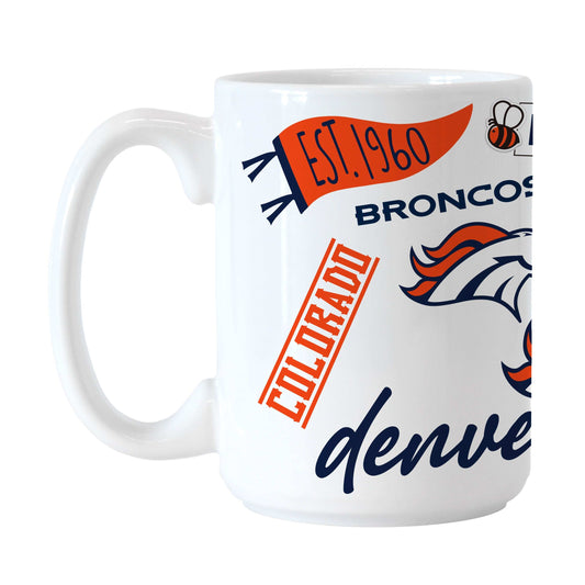 Denver Broncos 15oz Native Sublimated Mug - Logo Brands - Flyclothing LLC