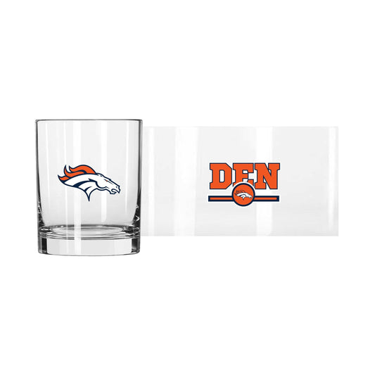 Denver Broncos 14oz Letterman Rock Glass - Logo Brands - Flyclothing LLC