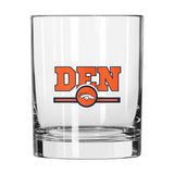 Denver Broncos 14oz Letterman Rock Glass - Logo Brands - Flyclothing LLC