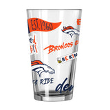 Denver Broncos 16oz Native Pint Glass - Logo Brands - Flyclothing LLC