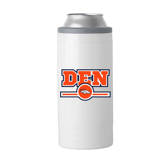 Denver Broncos Letterman 12 oz Slim Can Coolie - Logo Brands - Flyclothing LLC