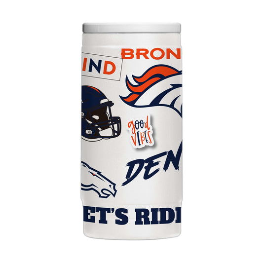 Denver Broncos 12oz Native Powdercoat SlimCan Coolie - Logo Brands - Flyclothing LLC