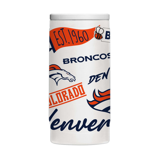 Denver Broncos 12oz Native Powdercoat SlimCan Coolie - Logo Brands - Flyclothing LLC