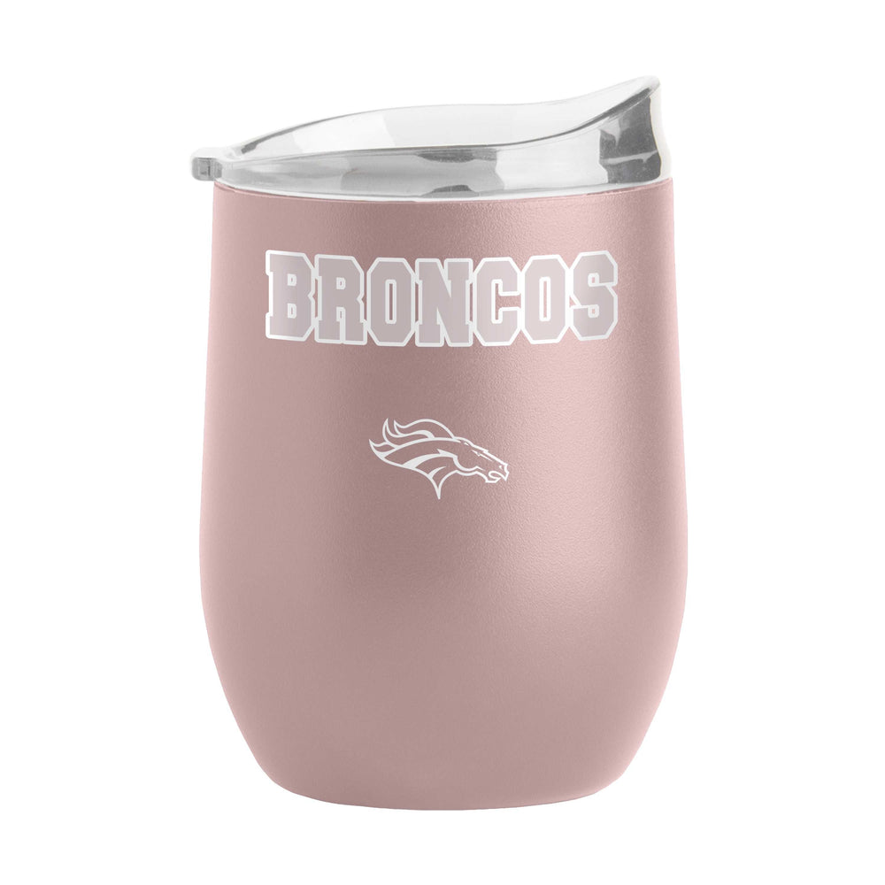 Denver Broncos 16oz Stencil Powder Coat Curved Beverage - Logo Brands - Flyclothing LLC