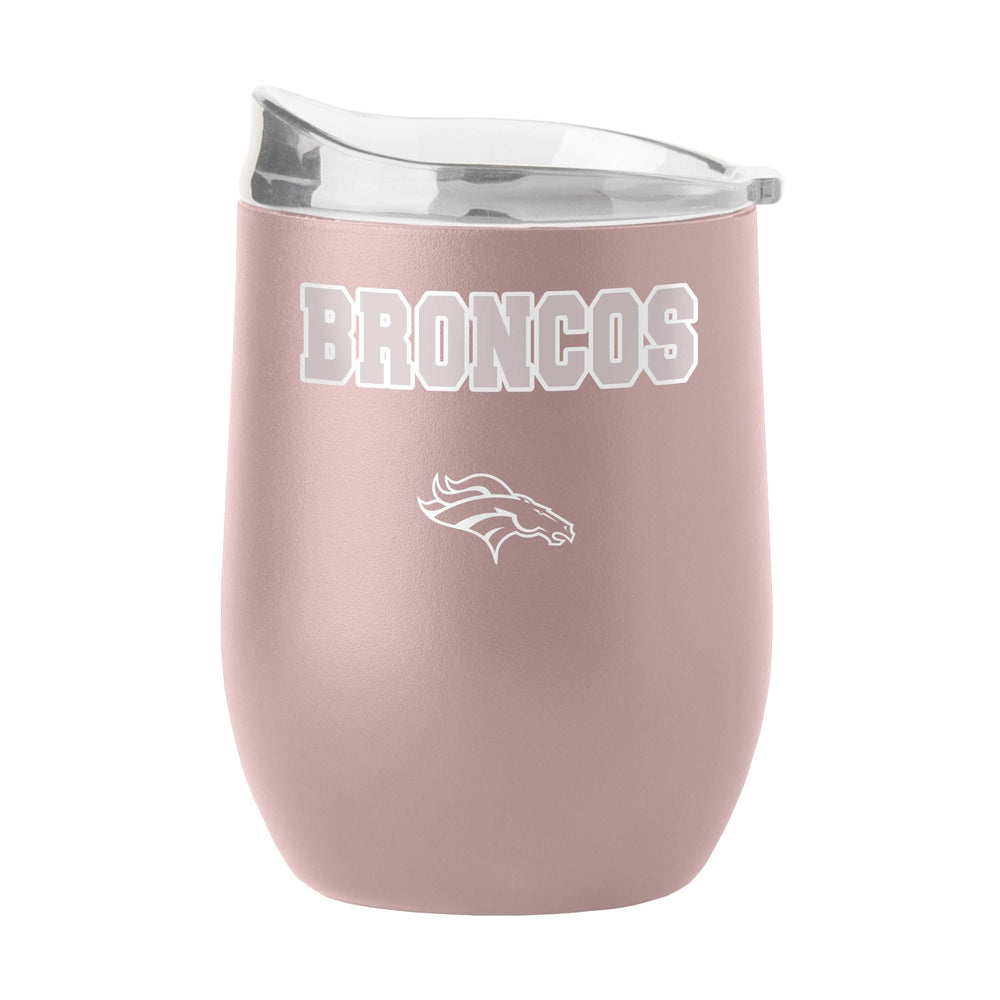 Denver Broncos 16oz Stencil Powder Coat Curved Beverage - Logo Brands - Flyclothing LLC
