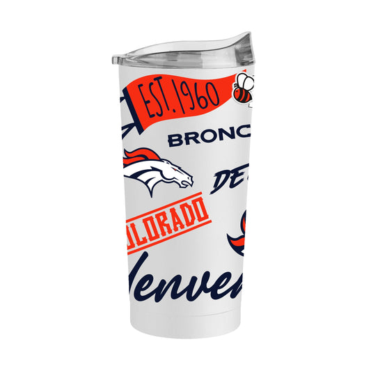 Denver Broncos 20oz Native Powder Coat Tumbler - Logo Brands - Flyclothing LLC