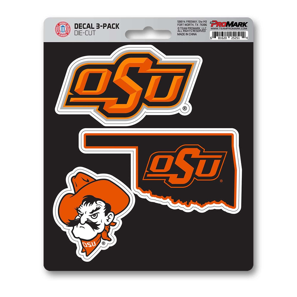 Oklahoma State Cowboys 3 Piece Decal Sticker Set - Oklahoma State - Flyclothing LLC