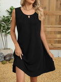 Round Neck Sleeveless Dress - Trendsi - Flyclothing LLC
