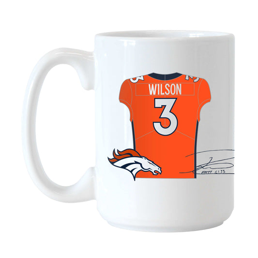 Denver Broncos 15oz Russell Wilson Jersey Sublimated Mug - Logo Brands - Flyclothing LLC