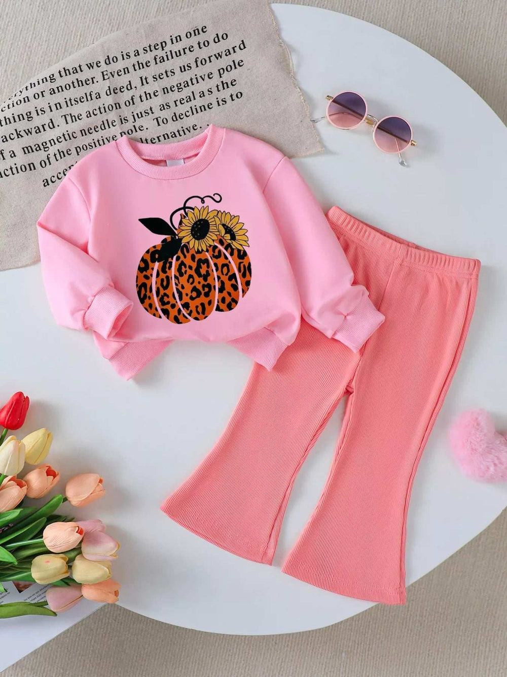 Children's Halloween Graphic Sweatshirt and Flare Pants Set - Trendsi - Flyclothing LLC