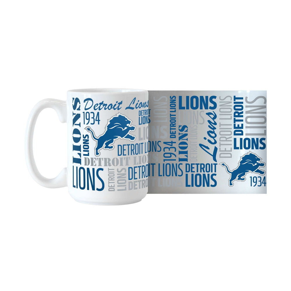 Detroit Lions 15oz Spirit Sublimated Mug - Logo Brands - Flyclothing LLC