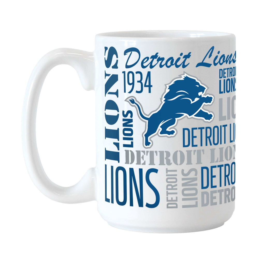 Detroit Lions 15oz Spirit Sublimated Mug - Logo Brands - Flyclothing LLC