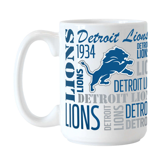 Detroit Lions 15oz Spirit Sublimated Mug - Logo Brands - Flyclothing LLC