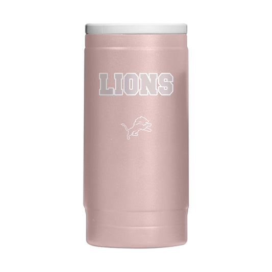 Detroit Lions Stencil Powder Coat Slim Can Coolie - Logo Brands - Flyclothing LLC