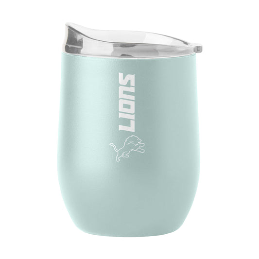 Detroit Lions 16oz Vertical Powder Coat Curved Beverage - Logo Brands - Flyclothing LLC