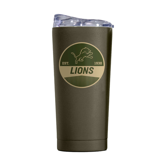 Detroit Lions 20oz Badge Powder Coat Tumbler - Logo Brands - Flyclothing LLC