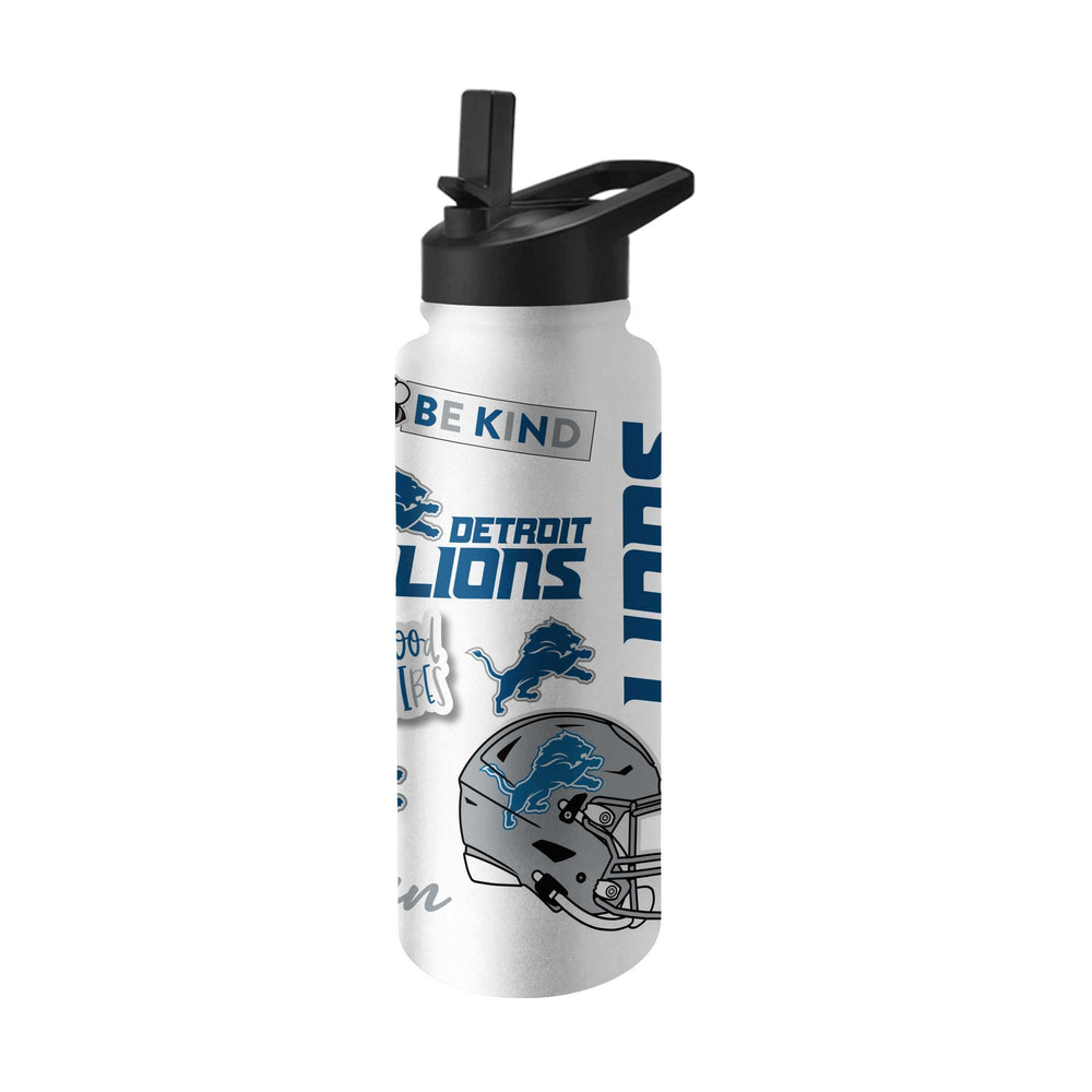Detroit Lions 34oz Native Quencher Bottle - Logo Brands - Flyclothing LLC