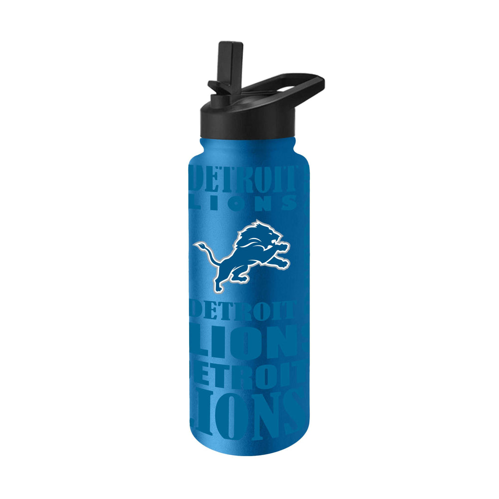 Detroit Lions 34oz Replay Quencher Bottle - Logo Brands - Flyclothing LLC