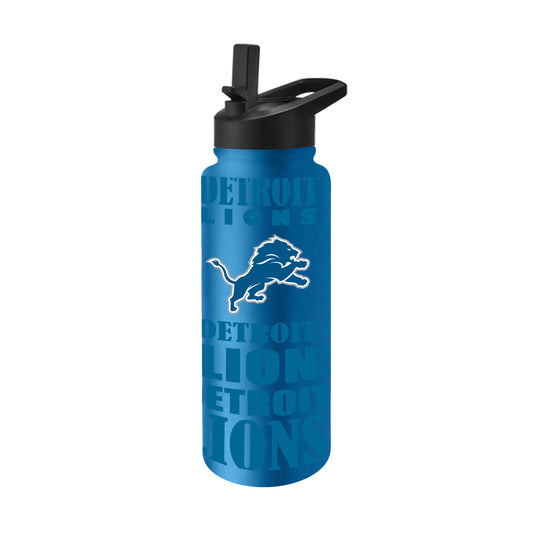 Detroit Lions 34oz Replay Quencher Bottle - Logo Brands - Flyclothing LLC