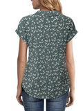 Collared Neck Short Sleeve Blouse - Trendsi - Flyclothing LLC