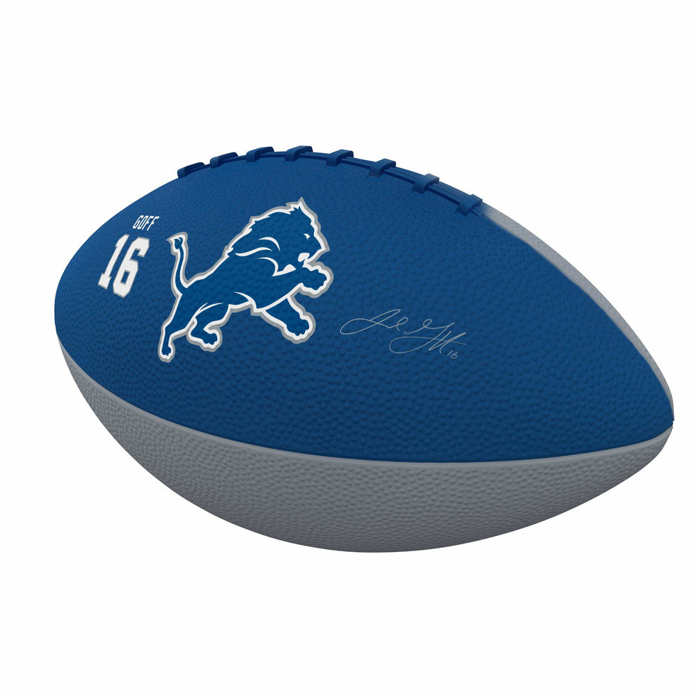 Detroit Lions Jared Goff Players Mini Size Rubber Football - Logo Brands - Flyclothing LLC